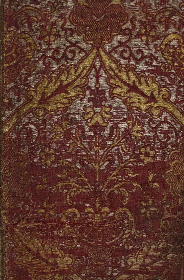 Итальянский шёлковый брокат, 15–16 век